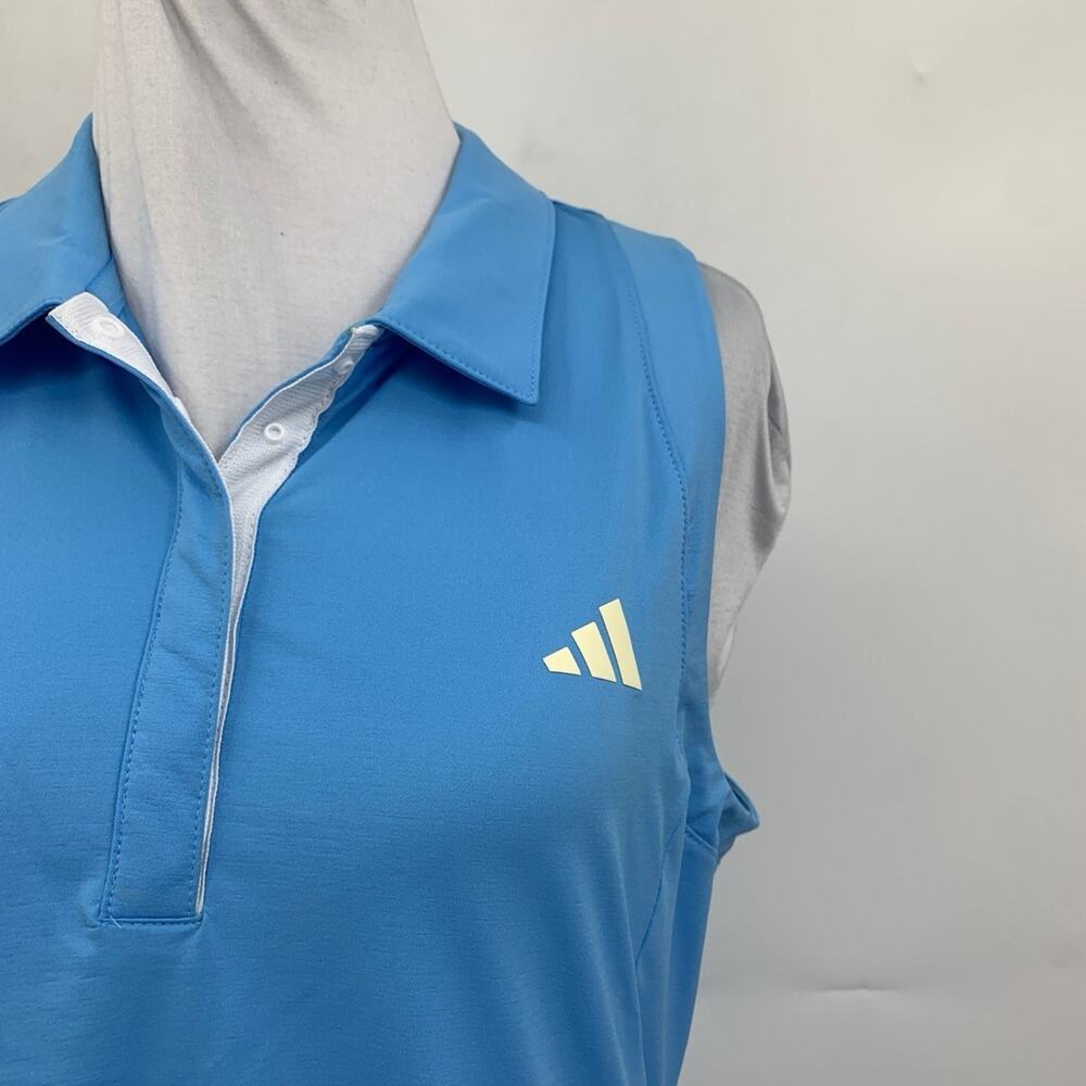 Adidas Dress Women L Large Blue Ultimate365 Tour Pleated Sleeveless Golf Pockets - Picture 3 of 14